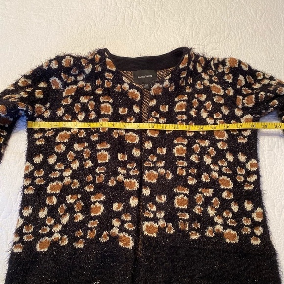 Anthropologie La Fee Verte Leopard Eyelash Cardigan - XS - Picture 9 of 14